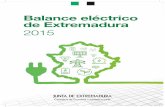 Balance eléctrico de Extremadura - AGENEX · Cuadro resumen balance de energía eléctrica en Extremadura 2014-2015. Tabla 4.2. Cumplimiento de la Directiva de energías renovables,