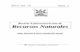 Revista Latinoamericana de Recursos Naturales€¦ · naturales se basa en la interdisciplinaridad, desde el conocimiento de las relaciones bióticas y abióticas en los ecosistemas,