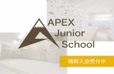APEX Junior SchoolBクラス：小学4～6年生 クライミングの基本技術をさらにのばし、大会を視野に入れた練習も取り入れていきます。また、スクールの中で自分たちの