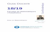 18/19 · Guia Docent 18/19 Facultat de Matemàtiques i Estadística Grau en Matemàtiques Curs Kovalevskaya 1850-1891