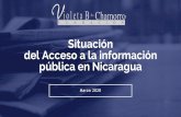 Situación del Accesoa la información públicaenNicaragua...realizadas de manera virtual y en físico que afecta a la población yal ejercicio del periodismo. •En el Gobierno central,