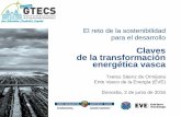 Claves de la transformación energética vasca...El reto de la sostenibilidad para el desarrollo Claves de la transformación energética vasca Txetxu Sáenz de Ormijana Ente Vasco