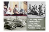 EL FRANQUISME: CREIXEMENT ECONÒMIC I IMMOBILISME … · creació de pols de desenvolupament (promoció de noves indústries a zones poc industrialitzades). La seva eficàcia va ser