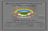 REGLAMENTO DE ORGANIZACIÓN Y FUNCIONES · El ámbito de aplicación del presente Reglamento de Organización y Funciones, comprende a todos los Órganos de la Municipalidad de Paramonga.