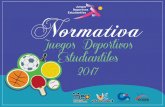 Normativa Juegos Deportivos Estudiantiles 2017juegosdeportivosestudiantiles.com/.../Normativa-JDE-2017.pdf · 2019-02-18 · El 2017 ha sido declarado el año de la Ciudadanía Planetaria