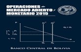 OPERACIONES de MERCADO ABIERTO y MONETARIO 2015 · Operaciones de Mercado Abierto y Monetario 2015 400 copias impresas Fecha de publicación: Banco Central de Bolivia Ayacucho esq.