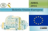 Boletín Unión Europea - IEEE€¦ · –Abril 2016 Gabinete Técnico Centro de Análisis y Prospectiva DOCUMENTACIÓN REMITIDA POR ÓRGANOS DE LA UNIÓN EUROPEA A ESTE CENTRO DE