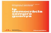 Eleccions al Parlament 2017 Programa electoral la ... 8 programa electoral ELECCIONS AL PARLAMENT 2017