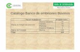 Catálogo Banco de embriones Bovinos - Extremadura · Embriones congelados con glicerol: descongelación en tres pasos. Embriones congelados con Etilenglicol: Transferencia directa.