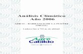 Análisis Climático Año 2006 - AgroCabildo · (ORTIZ) Ladera Sur a 725 m. de altitud . Análisis Climático Año 2006 Arico – Barranco La Puente (Ortiz) ... comportamiento del
