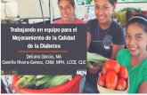 Trabajando en equipo para el Mejoramiento de la Calidad de la … · 2019-10-23 · para el Mejoramiento de la Calidad de la diabetes. • Desarrollar una estrategia para participar