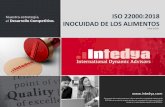 ISO 22000:2018 INOCUIDAD DE LOS ALIMENTOS alimentaria... · 2018-07-20 · La norma ISO 22000:2018 puede integrarse fácilmente con otros sistemas de gestión por su ESTRUCTURA DE
