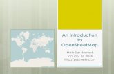 An Introduction to OpenStreetMappdxmele.com/editathon/introslides.pdf · 2014-01-12 · So, what is it really? OpenStreetMap Basics ! It’s a very large database of XML data ! Each