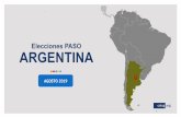 Elecciones PASO ARGENTINA · 2019-08-01 · Y pensando en las próximas elecciones nacionales, ¿Cuán confiable diría que es el sistema electoral para garantizar elecciones limpias