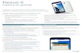 Nexus 6 - Amazon Web Services · Más fotos épicas La estabilización óptica de imagen y el HDR+ de la cámara te ayudan a tomar las mejores fotos. Mira videos en cualquier tipo
