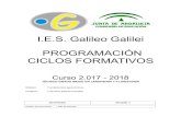 I.E.S. Galileo Galilei PROGRAMACIÓN CICLOS FORMATIVOSiesgalileocordoba.es/wp-content/uploads/2017/11/1... · i) Realizar la recolección de frutos y semillas, la propagación y cultivo