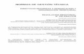 NORMAS DE GESTIÓN TÉCNICA - Gobyachay.pcm.gob.pe/dntdt/docs/legal/RM-100-2003-PCM.pdf · normas de gestiÓn tÉcnica directivas referidas a demarcaciÓn y organizaciÓn territorial