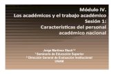 Módulo IV. Los académicos y el trabajo académico Sesión 1: … › curso2010 › pdf › Modulo4Sesion1.pdf · 2010-11-08 · Módulo IV. Los académicos y el trabajo académico