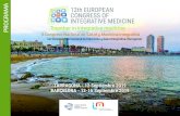 II Congreso Nacional de Salud y Medicina Integrativa · Os presentamos nuestro Congreso Europeo de Medicina Integrativa que tendrá lugar en Barcelona del 12 al 15 de septiembre del