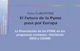 Foro EUROPYME El Futuro de la Pyme pasa por Europaeuropyme.cepymearagon.es › docu › ponencia_FBDominguez_TE.pdf · Organizado por: Esta iniciativa se lleva a cabo gracias al Programa