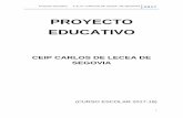 Proyecto educativo C.E.I.P. CARLOS DE LECEA DE SEGOVIAceipcarlosdelecea.centros.educa.jcyl.es/sitio/upload/... · 2018-03-27 · -PROTOCOLO DE ACTUACIÓN ANTE ACOSO ENTRE IGUALES.