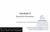 Unidad 4 - WordPress.com€¦ · Unidad 4 Recursos Humanos Fundamentos de Administración y Gestión 2.º Bachillerato Francisco Flores economiaflores@gmail.com
