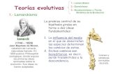 Teorías evolutivaspescadordealma.org/.../05/teorias-evolucionistas.pdf · por las teorías evolucionistas conocía la existencia de los genes ni de las mutaciones, pero ya entonces