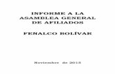 INFORME A LA ASAMBLEA GENERAL DE ... - Fenalco Bolívar...2. Cronograma de Ejecución de la revisión del POT, indicando: Las etapas en que se desarrollará la revisión. Alcance de