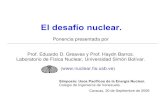 Ponencia presentada por Prof. Eduardo D. Greaves y Prof. Haydn … · 2007-01-04 · Ponencia presentada por Prof. Eduardo D. Greaves y Prof. Haydn Barros. Laboratorio de Física