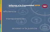 Informe a la Comunidad 2018 - Microjuris.com · 4 Informe a la Comunidad 2018 de la Rama Judicial de Puerto Rico Por segundo año consecutivo la Rama Judicial de Puerto Rico presenta