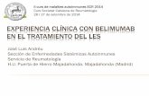 Experiencia clínica con belimumab para el tratamiento del les · 2014-10-14 · EXPERIENCIA CLÍNICA CON BELIMUMAB EN EL TRATAMIENTO DEL LES José Luis Andréu Sección de Enfermedades