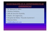 INVESTIGACIÓN EN EL DEPARTAMENTO DE EMERGENCIAS · out as a randomized block design with eight blocks of four infants each, matched by age and clinical score. Average daily improvements,