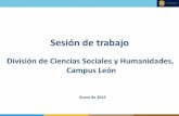 División de Ciencias Sociales y Humanidades, Campus León · Registros de Derechos de Autor (Números internacionales normalizados) ISBN e ISSN 1 2 4 Convenios con terceros 0 0 0