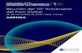 Reunión del 10 Aniversario del Foro Global€¦ · Reunión del 10º Aniversario del Foro Global 26 de noviembre de 2019 • Paris, Francia En 2009, los líderes del G20 declararon