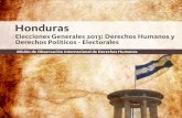 Honduras - Diakonia · En el mes de septiembre de 2013 una misión de la Federación Internacional de Derechos Humanos (FIDH) visitó Honduras para constatar la situación de derechos
