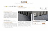Schlüter -INDEC 2 · Schlüter®-INDEC es un perfil fabricado en aluminio anodizado para el remate de cantos y esquinas con recubrimiento cerámico. La superficie visible en forma