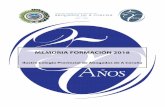 MEMORIA FORMACION 2018 - icacor€¦ · ofertados, se encuentra las becas descuento sobre los programas ofrecidos por dicha entidad, organización de dos conferencias anuales sobre