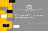 Proyecto Educativo del Programa€¦ · rograma – Ingeniería de Petróleos 3. RELACIÓN Y PERTINENCIA DEL PROGRAMA CON EL PROYECTO EDUCATIVO INSTITUCIONAL 3.1 Misión, Visión
