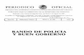 BANDO DE POLICIA BUEN GOBIERNO - Tabascoperiodicos.tabasco.gob.mx/media/1985/1.pdf · BANDO DE POLICIA y BUEN GOBIERNO. VILLAHERMOSA; TAB., A 2 DE FEBRERO DE 1985. DISPOSICIONES GENERALES