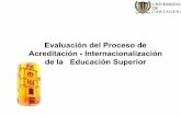 Evaluación del Proceso de Acreditación ... · Aspectos Generales • Para los procesos de Acreditación el primer paso a tener en cuenta es: la Planeación, la Evaluación y la