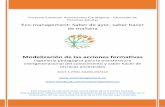 Modelización de las acciones formativas · intergeneracional del conocimento y saber hacer de técnicas ancestrales 2017-1-FR01-KA204-037222 ... implementar acciones de desarrollo