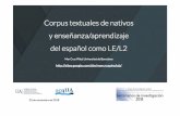 ocurrencias, usos ydiposit.ub.edu/.../1/Corpus_y_ELE--Alicante_2018.pptx.pdfcentradas en la gramática, el vocabulario, o el uso de la lengua. 4. Ejercicios de análisis del discurso: