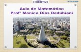 Aula de Matemática Profª Monica Dias Dedubiani · Aula de Matemática Profª Monica Dias Dedubiani 11/05/2020. A todo momento estamos lidando com números e com as relações existentes