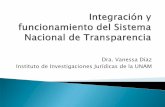 Dra. Vanessa Díaz Instituto de Investigaciones Jurídicas ... · Dra. Vanessa Díaz . ... formará parte de un conjunto de sistemas . 5. El INAI encabezará y coordinará el Sistema