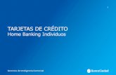 TARJETAS DE CRÉDITO - Banco Ciudad€¦ · TARJETAS DE CRÉDITO Home Banking Individuos 3. Hacé click sobre la tarjeta y se desplegará un menú de opciones a la derecha. Gerencia