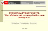 PROGRAMA PRESUPUESTAL - Programa Subsectorial de ...€¦ · La cordillera de los Andes da origen a la conformación de tres grandes regiones hidrográficas: la del Pacífico con