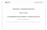 BASES GENERALES DE LAS COMPETICIONES …...2018/06/04  · BASES GENERALES TEMPORADA 2018/19 Versión de fecha 04/06/2018 1 d 28 INDICE Apartado Título Páginas 0 Introducción a