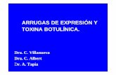ARRUGAS DE EXPRESIÓN Y TOXINA BOTULÍNICA. expresion Villanueva.pdf · 2.-La toxina botulínica penetra en la célula nerviosa mediante un proceso de invaginación , que ... •