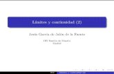 Límites y continuidad (2)descargas.five-fingers.es/videos/limites1.pdf · JGJ L mites y continuidad (2) Casos de indeterminaci on Los l mites que no pueden calcularse por las reglas