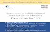 Seguridad y Salud Laboral en Castilla-La Mancha · 2019-03-07 · Seguridad y Salud Laboral en Castilla-La Mancha Enero – diciembre 2018 Datos de siniestralidad laboral Actuaciones